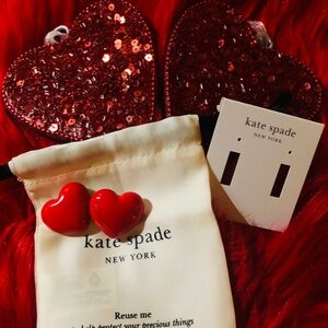 Just in NWT Kate Spade New York Heart You Statement stud earrings